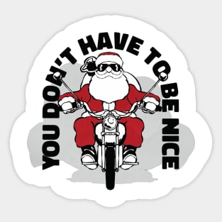 Santa claus riding motorcycle Sticker